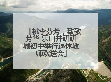 桃李芬芳，致敬芳华 乐山井研研城初中举行退休教师欢送会