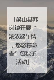 梁山县韩岗镇开展“浓浓端午情，悠悠粽意香”包粽子活动
