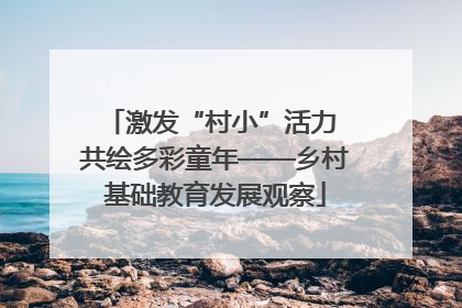 激发“村小”活力 共绘多彩童年——乡村基础教育发展观察