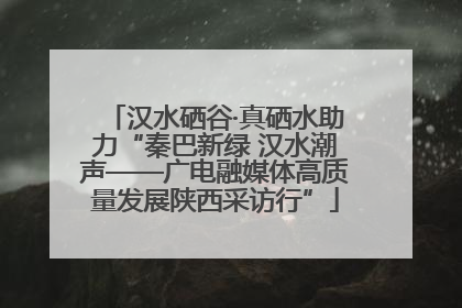 汉水硒谷·真硒水助力“秦巴新绿 汉水潮声——广电融媒体高质量发展陕西采访行”