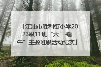 江油市胜利街小学2023级11班“六一·端午”主题班级活动纪实