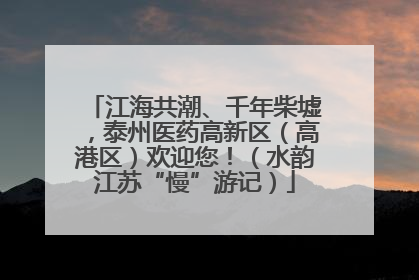 江海共潮、千年柴墟，泰州医药高新区（高港区）欢迎您！（水韵江苏“慢”游记）