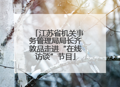江苏省机关事务管理局局长齐敦品走进“在线访谈”节目