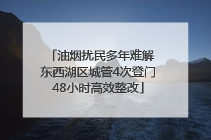 油烟扰民多年难解 东西湖区城管4次登门48小时高效整改