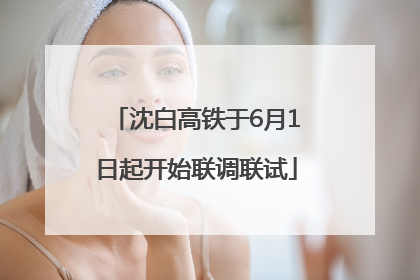 沈白高铁于6月1日起开始联调联试