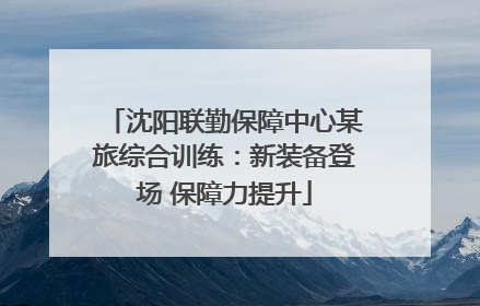 沈阳联勤保障中心某旅综合训练：新装备登场 保障力提升