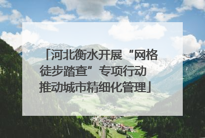 河北衡水开展“网格徒步踏查”专项行动 推动城市精细化管理