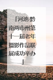 河池·黔南两市州第十一届老年摄影作品联展成功举办
