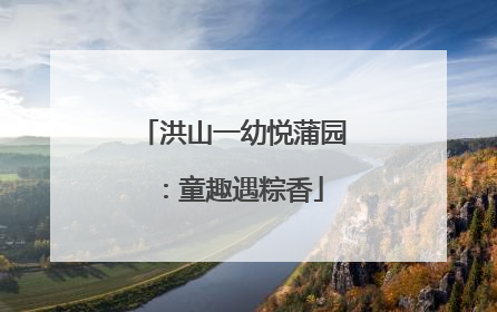洪山一幼悦蒲园：童趣遇粽香