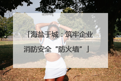 海盐于城：筑牢企业消防安全“防火墙”