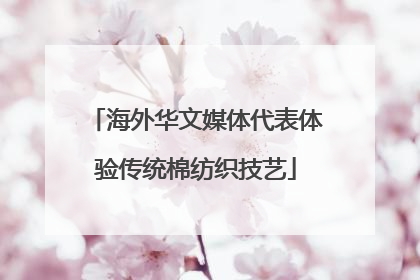 海外华文媒体代表体验传统棉纺织技艺