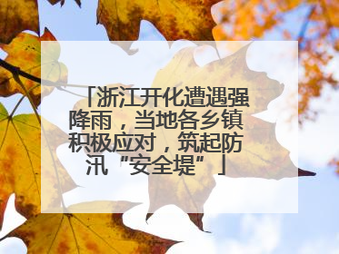 浙江开化遭遇强降雨，当地各乡镇积极应对，筑起防汛“安全堤”
