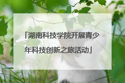 湖南科技学院开展青少年科技创新之旅活动