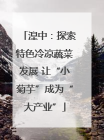 湟中：探索特色冷凉蔬菜发展 让“小菊芋”成为“大产业”