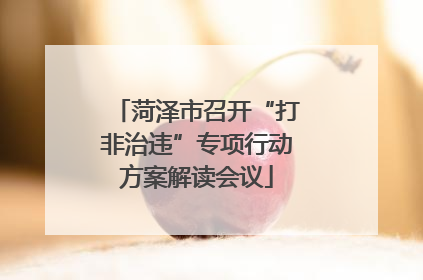 菏泽市召开“打非治违”专项行动方案解读会议
