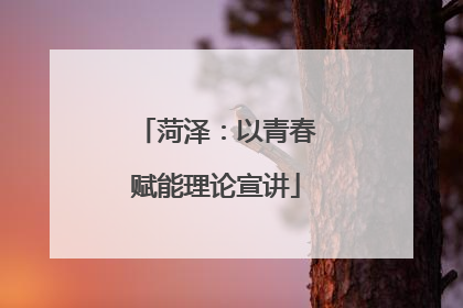 菏泽：以青春赋能理论宣讲