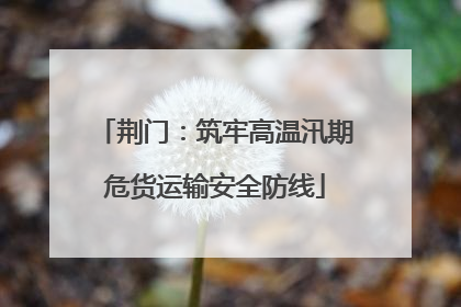 荆门：筑牢高温汛期危货运输安全防线