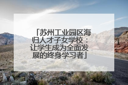 苏州工业园区海归人才子女学校：让学生成为全面发展的终身学习者