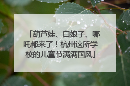 葫芦娃、白娘子、哪吒都来了！杭州这所学校的儿童节满满国风