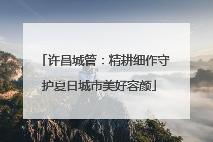 许昌城管：精耕细作守护夏日城市美好容颜
