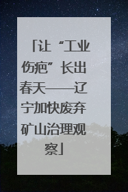 让“工业伤疤”长出春天——辽宁加快废弃矿山治理观察
