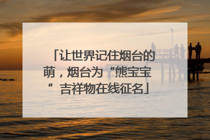 让世界记住烟台的萌，烟台为“熊宝宝”吉祥物在线征名
