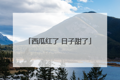 西瓜红了 日子甜了