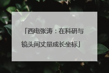 西电张涛：在科研与镜头间丈量成长坐标