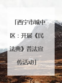 西宁市城中区：开展《民法典》普法宣传活动