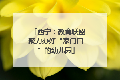 西宁：教育联盟聚力办好“家门口”的幼儿园