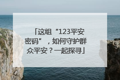 这组“123平安密码”，如何守护群众平安？一起探寻