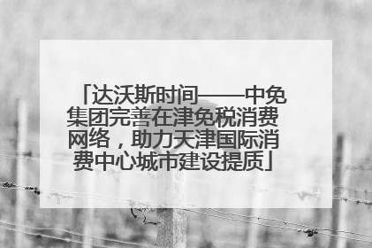 达沃斯时间——中免集团完善在津免税消费网络，助力天津国际消费中心城市建设提质