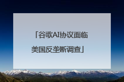 谷歌AI协议面临美国反垄断调查