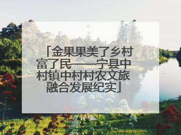 金果果美了乡村富了民——宁县中村镇中村村农文旅融合发展纪实