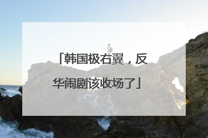 韩国极右翼，反华闹剧该收场了