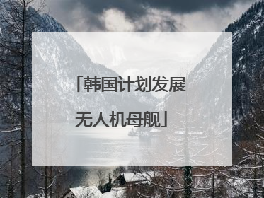 韩国计划发展无人机母舰