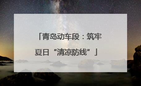 青岛动车段：筑牢夏日“清凉防线”