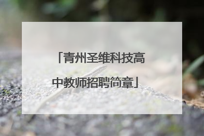 青州圣维科技高中教师招聘简章