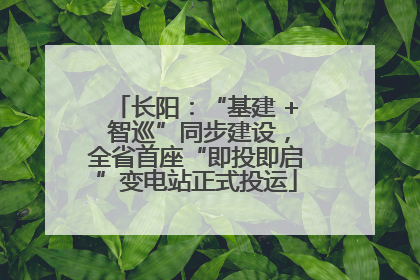 长阳：“基建 + 智巡”同步建设，全省首座“即投即启”变电站正式投运