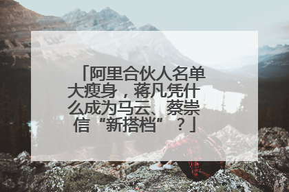阿里合伙人名单大瘦身，蒋凡凭什么成为马云、蔡崇信“新搭档”？