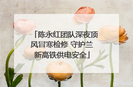 陈永红团队深夜顶风冒寒检修 守护兰新高铁供电安全