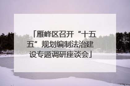 雁峰区召开“十五五”规划编制法治建设专题调研座谈会
