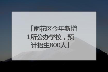 雨花区今年新增1所公办学校，预计招生800人