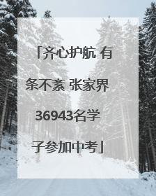 齐心护航 有条不紊 张家界36943名学子参加中考