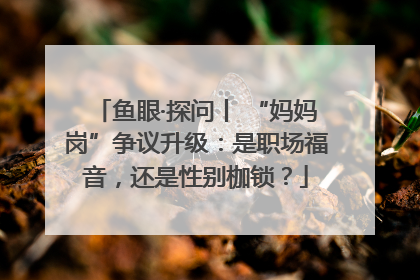 鱼眼·探问丨 “妈妈岗”争议升级：是职场福音，还是性别枷锁？