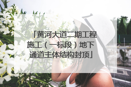 黄河大道二期工程施工（一标段）地下通道主体结构封顶