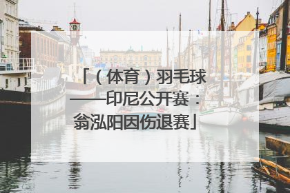（体育）羽毛球——印尼公开赛：翁泓阳因伤退赛