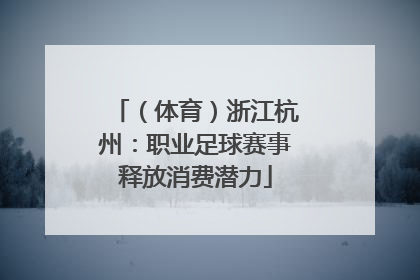 （体育）浙江杭州：职业足球赛事释放消费潜力