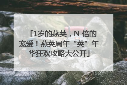 1岁的燕荚，N 倍的宠爱！燕荚周年“荚”年华狂欢攻略大公开