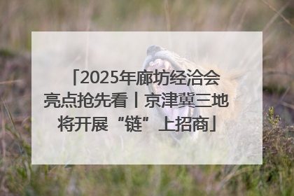 2025年廊坊经洽会亮点抢先看丨京津冀三地将开展“链”上招商